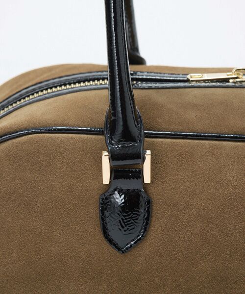 TOPKAPI / トプカピ ボストンバッグ | 【TREASURE TOPKAPI】スエード エナメルコンビ ワイド ボストンバッグ チャーム付き | 詳細16