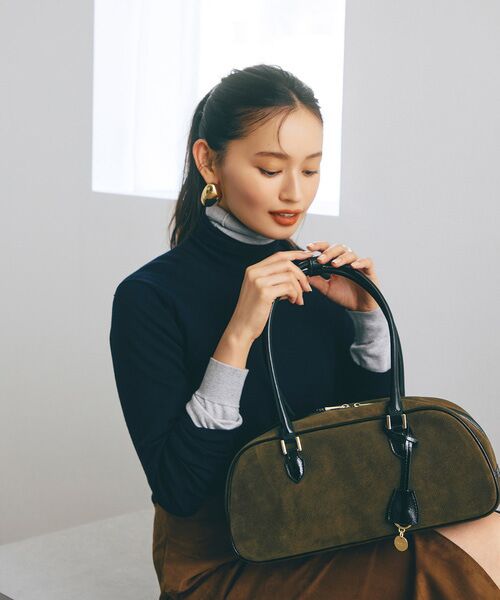 TOPKAPI / トプカピ ボストンバッグ | 【TREASURE TOPKAPI】スエード エナメルコンビ ワイド ボストンバッグ チャーム付き | 詳細17