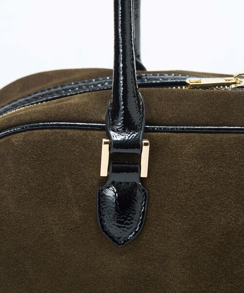 TOPKAPI / トプカピ ボストンバッグ | 【TREASURE TOPKAPI】スエード エナメルコンビ ワイド ボストンバッグ チャーム付き | 詳細20