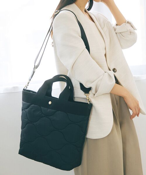 TOPKAPI / トプカピ トートバッグ | 【Breath TOPKAPI】RIPPLE リプル キルティング ショルダー付き 縦型 トートバッグ / 撥水 / 軽量 | 詳細1