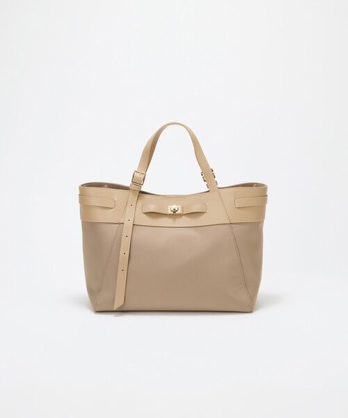 TOPKAPI/トプカピ 【TREASURE TOPKAPI】ナイロン レザーコンビ 2way トートバッグ A4対応 ベージュ F