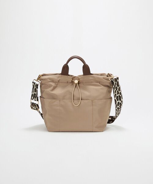 TOPKAPI/トプカピ 【TREASURE TOPKAPI】ナイロン パターンベルト付き 2way トートバッグ / 8ポケット ベージュ F