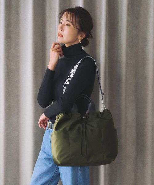 TOPKAPI / トプカピ トートバッグ | 【TREASURE TOPKAPI】ナイロン パターンベルト付き 2way トートバッグ / 8ポケット | 詳細20