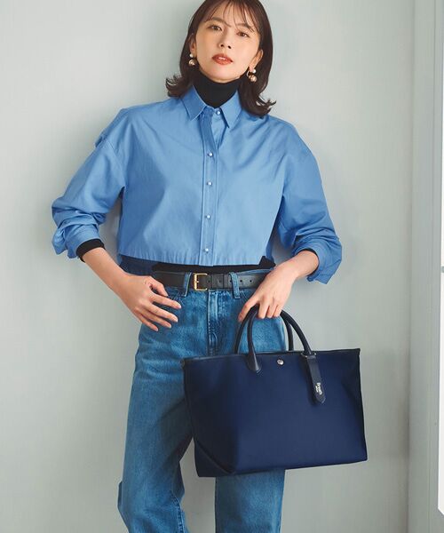 TOPKAPI / トプカピ トートバッグ | 【Breath TOPKAPI】ナイロン レザーハンドル シンプル トートバッグ / 軽量 / A4対応 | 詳細19