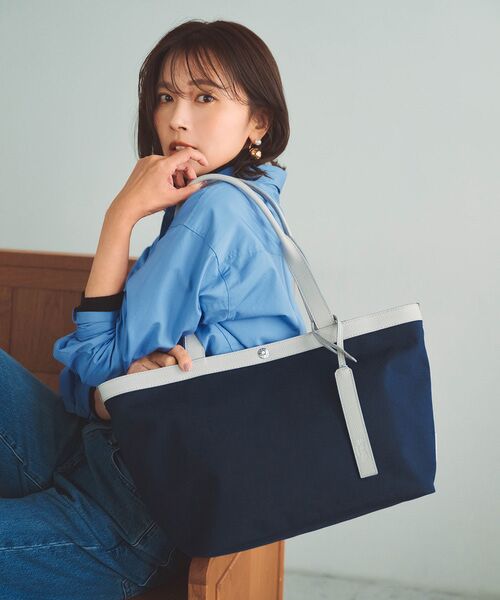 TOPKAPI / トプカピ トートバッグ | 【Breath TOPKAPI】FLOAT フロート ナイロン トートバッグ　A4 / 超軽量 / 撥水 / 肩掛け（ネイビー）