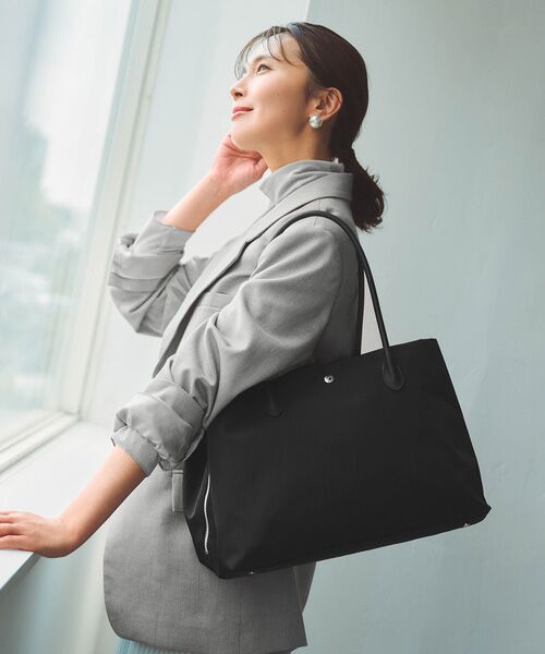 TOPKAPI / トプカピ ボストンバッグ | 【Breath TOPKAPI】ALINE アライン ナイロン ボストン トートバッグ　A4 / 軽量 / 肩掛け / 大容量 / 旅行 / 出張 / 通勤（ブラック）