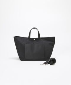 TOPKAPI / トプカピ トートバッグ | 【Breath TOPKAPI sis】【WEB限定】ナイロン レザーポケット トートバッグ ショルダー付き A4 / 軽量 / CALM カーム 