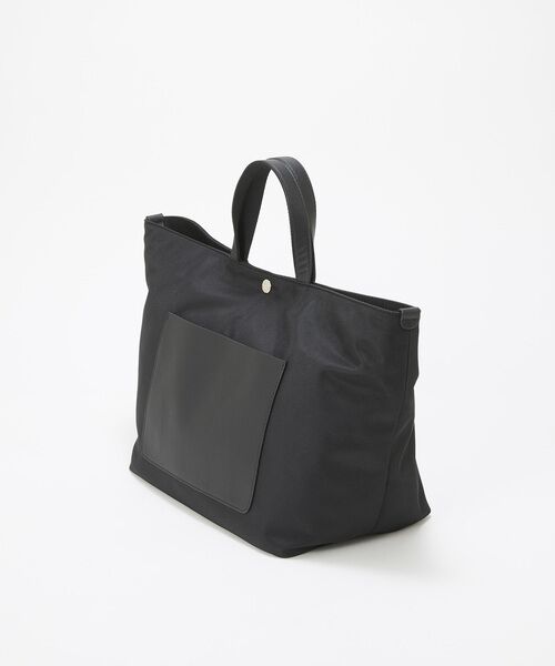 TOPKAPI / トプカピ トートバッグ | 【Breath TOPKAPI sis】【WEB限定】ナイロン レザーポケット トートバッグ ショルダー付き A4 / 軽量 / CALM カーム  | 詳細2