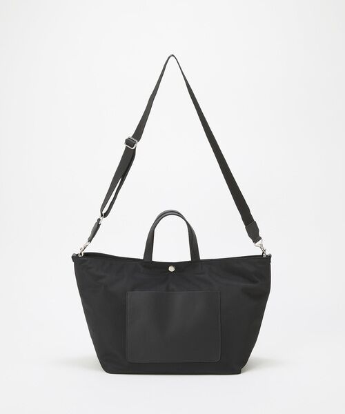 TOPKAPI / トプカピ トートバッグ | 【Breath TOPKAPI sis】【WEB限定】ナイロン レザーポケット トートバッグ ショルダー付き A4 / 軽量 / CALM カーム  | 詳細7