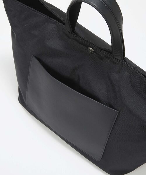 TOPKAPI / トプカピ トートバッグ | 【Breath TOPKAPI sis】【WEB限定】ナイロン レザーポケット トートバッグ ショルダー付き A4 / 軽量 / CALM カーム  | 詳細9