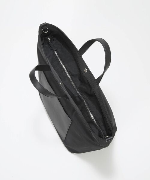 TOPKAPI / トプカピ トートバッグ | 【Breath TOPKAPI sis】【WEB限定】ナイロン レザーポケット トートバッグ ショルダー付き A4 / 軽量 / CALM カーム  | 詳細12