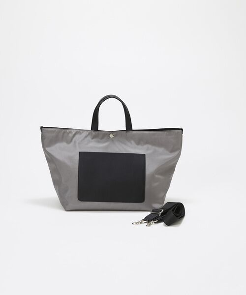TOPKAPI / トプカピ トートバッグ | 【Breath TOPKAPI sis】【WEB限定】ナイロン レザーポケット トートバッグ ショルダー付き A4 / 軽量 / CALM カーム  | 詳細22