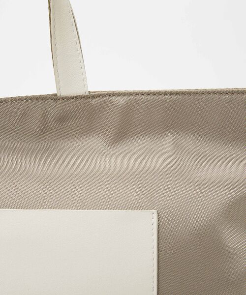 TOPKAPI / トプカピ トートバッグ | 【Breath TOPKAPI sis】【WEB限定】ナイロン レザーポケット トートバッグ ショルダー付き A4 / 軽量 / CALM カーム  | 詳細25