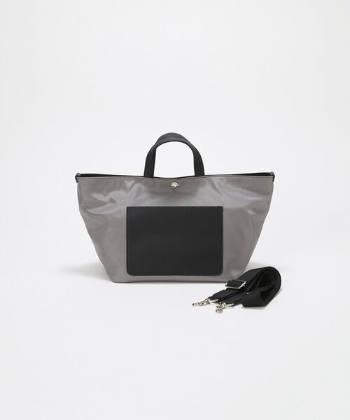 TOPKAPI / トプカピ トートバッグ | 【Breath TOPKAPI sis】【WEB限定】ナイロン レザーポケット ミニ トートバッグ ショルダー付き 軽量 / CALM カーム  | 詳細3