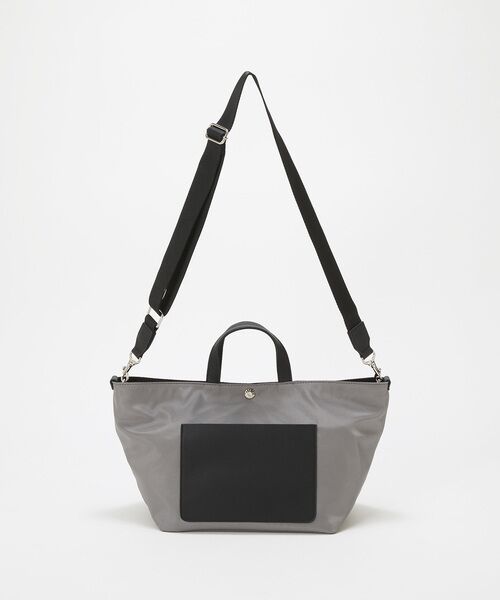 TOPKAPI / トプカピ トートバッグ | 【Breath TOPKAPI sis】【WEB限定】ナイロン レザーポケット ミニ トートバッグ ショルダー付き 軽量 / CALM カーム  | 詳細9