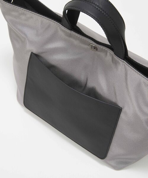 TOPKAPI / トプカピ トートバッグ | 【Breath TOPKAPI sis】【WEB限定】ナイロン レザーポケット ミニ トートバッグ ショルダー付き 軽量 / CALM カーム  | 詳細11