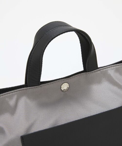 TOPKAPI / トプカピ トートバッグ | 【Breath TOPKAPI sis】【WEB限定】ナイロン レザーポケット ミニ トートバッグ ショルダー付き 軽量 / CALM カーム  | 詳細12