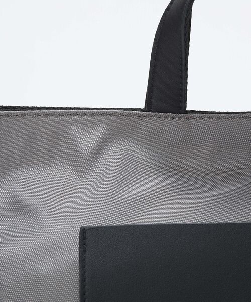 TOPKAPI / トプカピ トートバッグ | 【Breath TOPKAPI sis】【WEB限定】ナイロン レザーポケット ミニ トートバッグ ショルダー付き 軽量 / CALM カーム  | 詳細21