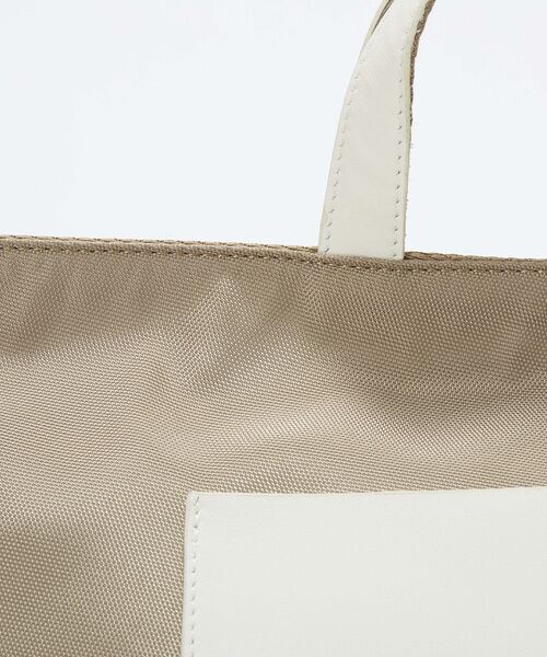 TOPKAPI / トプカピ トートバッグ | 【Breath TOPKAPI sis】【WEB限定】ナイロン レザーポケット ミニ トートバッグ ショルダー付き 軽量 / CALM カーム  | 詳細23