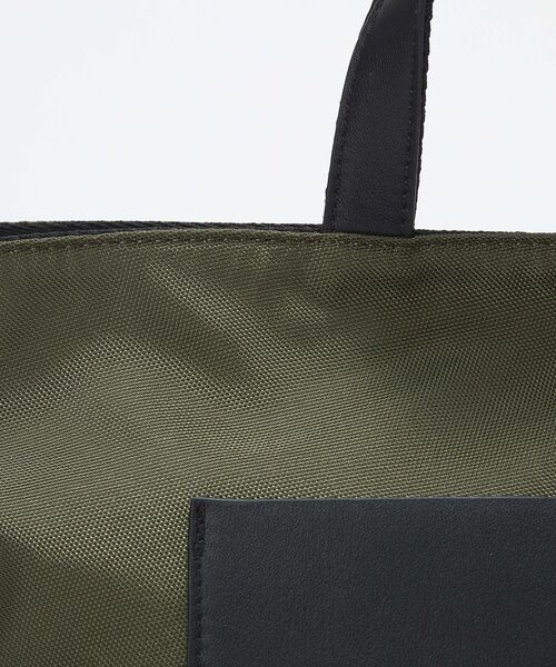 TOPKAPI / トプカピ トートバッグ | 【Breath TOPKAPI sis】【WEB限定】ナイロン レザーポケット ミニ トートバッグ ショルダー付き 軽量 / CALM カーム  | 詳細27