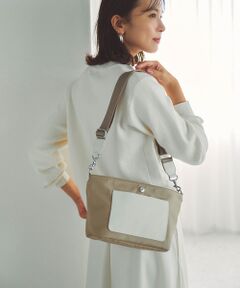 TOPKAPI / トプカピ ショルダーバッグ | 【Breath TOPKAPI sis】【WEB限定】ナイロン レザーポケット ミニ ショルダーバッグ 軽量 / CALM カーム　