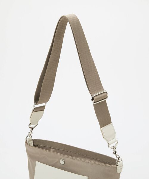 TOPKAPI / トプカピ ショルダーバッグ | 【Breath TOPKAPI sis】【WEB限定】ナイロン レザーポケット ミニ ショルダーバッグ 軽量 / CALM カーム　 | 詳細12
