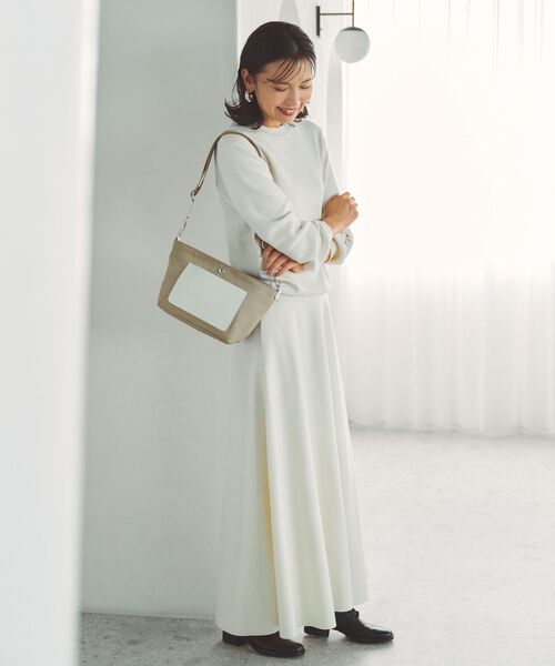 TOPKAPI / トプカピ ショルダーバッグ | 【Breath TOPKAPI sis】【WEB限定】ナイロン レザーポケット ミニ ショルダーバッグ 軽量 / CALM カーム　 | 詳細6