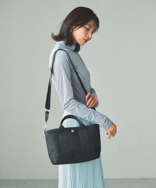 TOPKAPI / トプカピ トートバッグ | 【Breath TOPKAPI sis】【WEB限定】 ナイロン ミニ トートバッグ ショルダー付き 軽量 / SCOTCH GRAIN スコッチグレイン | 詳細1