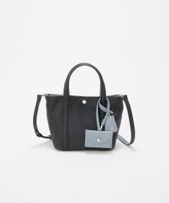 TOPKAPI / トプカピ トートバッグ | 【Breath TOPKAPI】DUAL デュアル シュリンクレザー バイカラー トートバッグ チャーム付き 