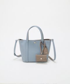 TOPKAPI / トプカピ トートバッグ | 【Breath TOPKAPI】DUAL デュアル シュリンクレザー バイカラー トートバッグ チャーム付き 