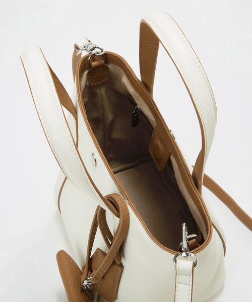 TOPKAPI / トプカピ トートバッグ | 【Breath TOPKAPI】DUAL デュアル シュリンクレザー バイカラー トートバッグ チャーム付き  | 詳細8