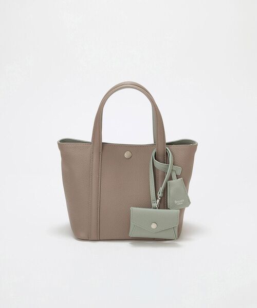 TOPKAPI / トプカピ トートバッグ | 【Breath TOPKAPI】DUAL デュアル シュリンクレザー バイカラー トートバッグ チャーム付き  | 詳細13