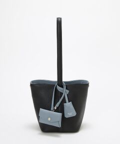 TOPKAPI / トプカピ ショルダーバッグ | 【Breath TOPKAPI】DUAL デュアル シュリンクレザー バイカラー 2way ワンハンドル ショルダーバッグ チャーム付き 