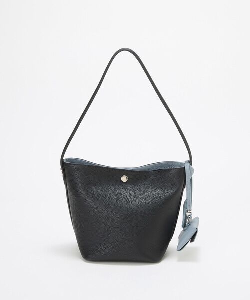 TOPKAPI / トプカピ ショルダーバッグ | 【Breath TOPKAPI】DUAL デュアル シュリンクレザー バイカラー 2way ワンハンドル ショルダーバッグ チャーム付き  | 詳細5