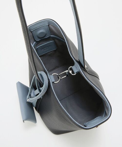 TOPKAPI / トプカピ ショルダーバッグ | 【Breath TOPKAPI】DUAL デュアル シュリンクレザー バイカラー 2way ワンハンドル ショルダーバッグ チャーム付き  | 詳細12