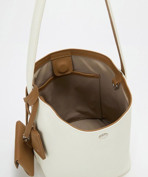 TOPKAPI / トプカピ ショルダーバッグ | 【Breath TOPKAPI】DUAL デュアル シュリンクレザー バイカラー 2way ワンハンドル ショルダーバッグ チャーム付き  | 詳細22