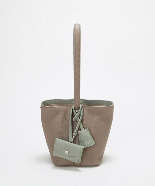 TOPKAPI / トプカピ ショルダーバッグ | 【Breath TOPKAPI】DUAL デュアル シュリンクレザー バイカラー 2way ワンハンドル ショルダーバッグ チャーム付き  | 詳細25