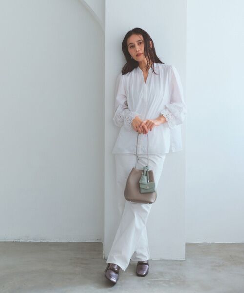 TOPKAPI / トプカピ ショルダーバッグ | 【Breath TOPKAPI】DUAL デュアル シュリンクレザー バイカラー 2way ワンハンドル ショルダーバッグ チャーム付き  | 詳細24