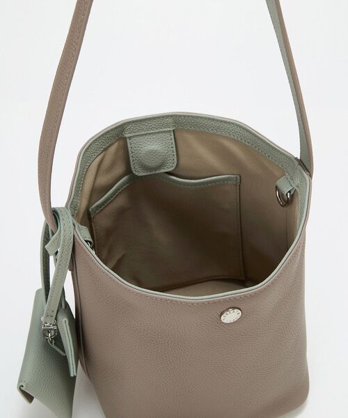 TOPKAPI / トプカピ ショルダーバッグ | 【Breath TOPKAPI】DUAL デュアル シュリンクレザー バイカラー 2way ワンハンドル ショルダーバッグ チャーム付き  | 詳細27