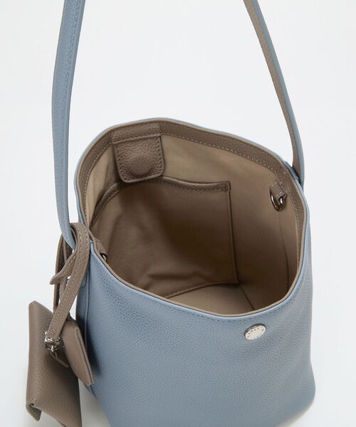 TOPKAPI / トプカピ ショルダーバッグ | 【Breath TOPKAPI】DUAL デュアル シュリンクレザー バイカラー 2way ワンハンドル ショルダーバッグ チャーム付き  | 詳細30
