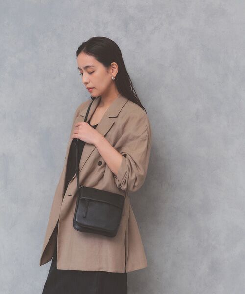 TOPKAPI / トプカピ ショルダーバッグ | 【Breath TOPKAPI】SUPPLE サプル シボレザー スワローマチ スクエア ミニ ショルダーバッグ | 詳細1