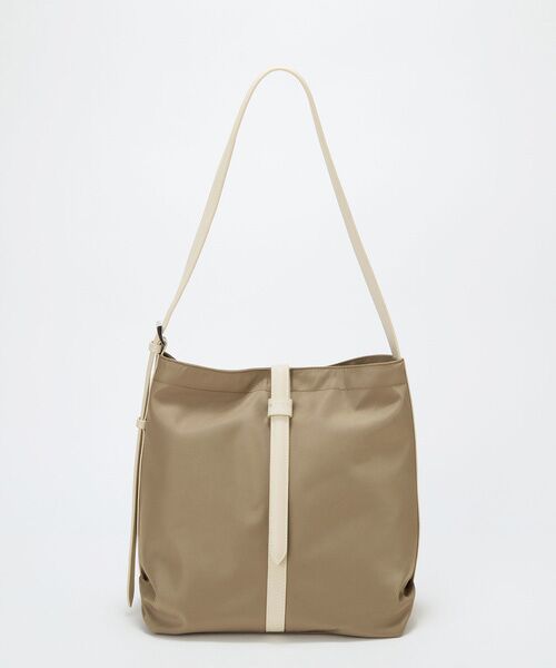 TOPKAPI / トプカピ ショルダーバッグ | 【TREASURE TOPKAPI】ナイロン センターベルト 2way ショルダーバッグ　軽量 / 肩掛け（グレージュ）