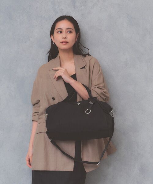 TOPKAPI / トプカピ トートバッグ | 【Breath TOPKAPI】MORPH モーフ リンクルナイロン 2way ワイド トートバッグ チャーム付き　軽量（ブラック）