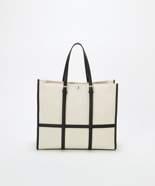 TOPKAPI / トプカピ トートバッグ | 【Breath TOPKAPI】FRAME フレーム レザーベルト スクエア トートバッグ　A4 / 軽量 | 詳細6