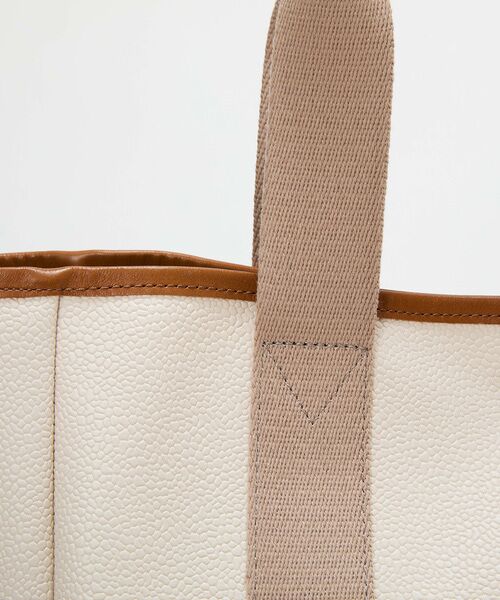 TOPKAPI / トプカピ トートバッグ | 【Breath TOPKAPI】SCOTCH GRAIN スコッチグレイン ロングハンドル ボックス トートバッグ チャーム付き　A4 / 2way　 | 詳細2