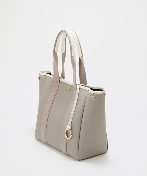 TOPKAPI / トプカピ トートバッグ | 【Breath TOPKAPI】SCOTCH GRAIN スコッチグレイン ロングハンドル ボックス トートバッグ チャーム付き　A4 / 2way　 | 詳細4