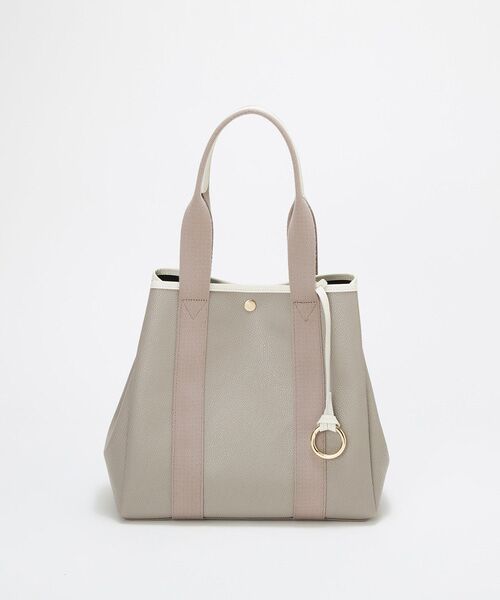 TOPKAPI / トプカピ トートバッグ | 【Breath TOPKAPI】SCOTCH GRAIN スコッチグレイン ロングハンドル ボックス トートバッグ チャーム付き　A4 / 2way　 | 詳細7