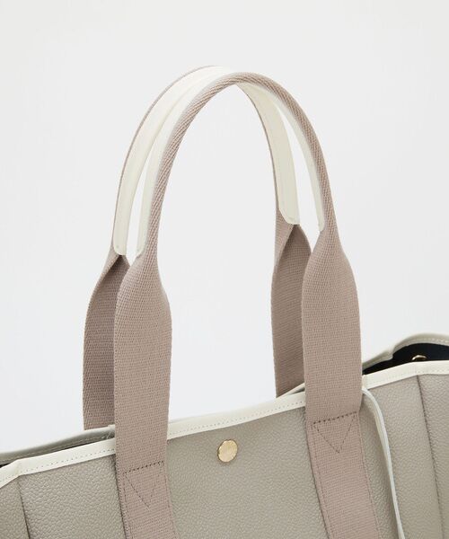 TOPKAPI / トプカピ トートバッグ | 【Breath TOPKAPI】SCOTCH GRAIN スコッチグレイン ロングハンドル ボックス トートバッグ チャーム付き　A4 / 2way　 | 詳細9