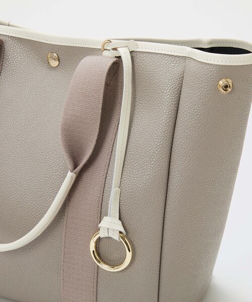 TOPKAPI / トプカピ トートバッグ | 【Breath TOPKAPI】SCOTCH GRAIN スコッチグレイン ロングハンドル ボックス トートバッグ チャーム付き　A4 / 2way　 | 詳細11