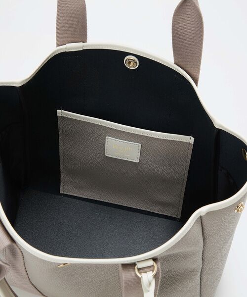 TOPKAPI / トプカピ トートバッグ | 【Breath TOPKAPI】SCOTCH GRAIN スコッチグレイン ロングハンドル ボックス トートバッグ チャーム付き　A4 / 2way　 | 詳細20